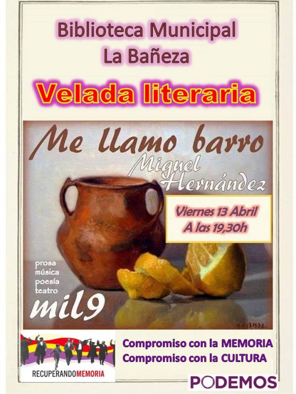 Velada Literaria Abril 2018